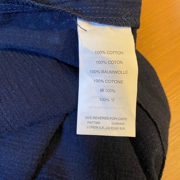 NEW J. Crew Blouse Tank Aztec XS Cotton Blouse Top Navy Southwest Vibe - Picture 9 of 15